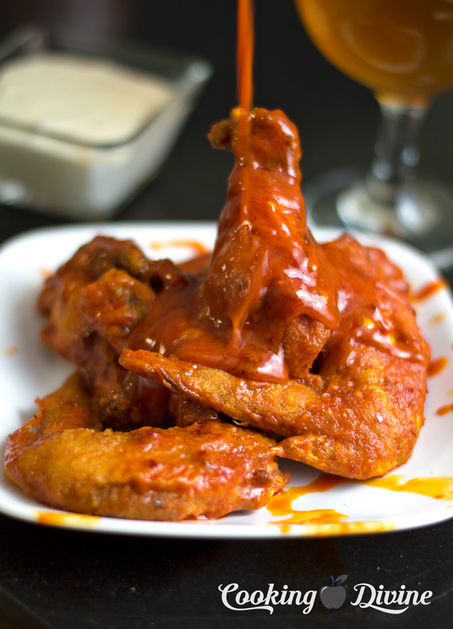 6 Minute Hot Buffalo Wings | Cooking Divine