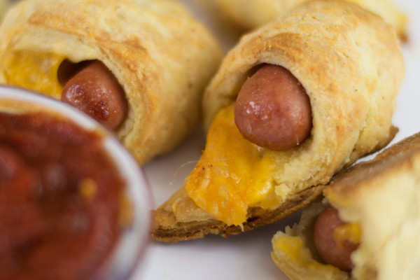 Homemade Pigs in a Buttermilk Blanket with Cheese