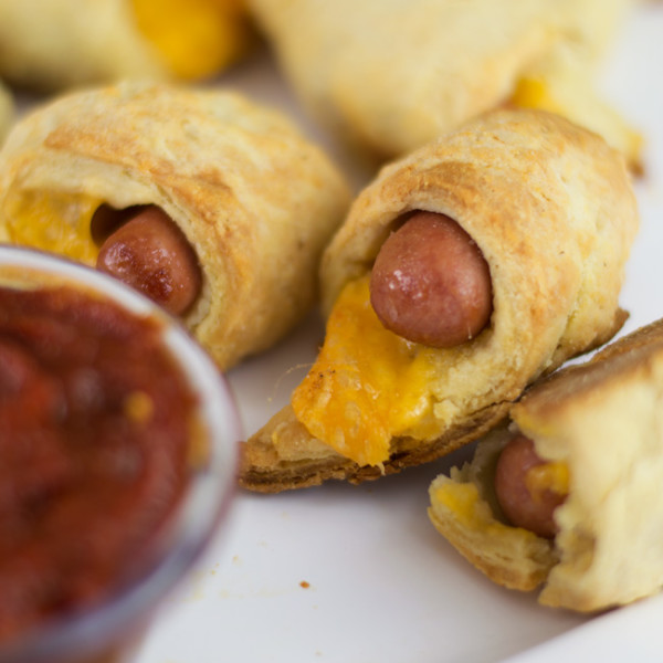 Homemade Pigs in a Buttermilk Blanket with Cheese