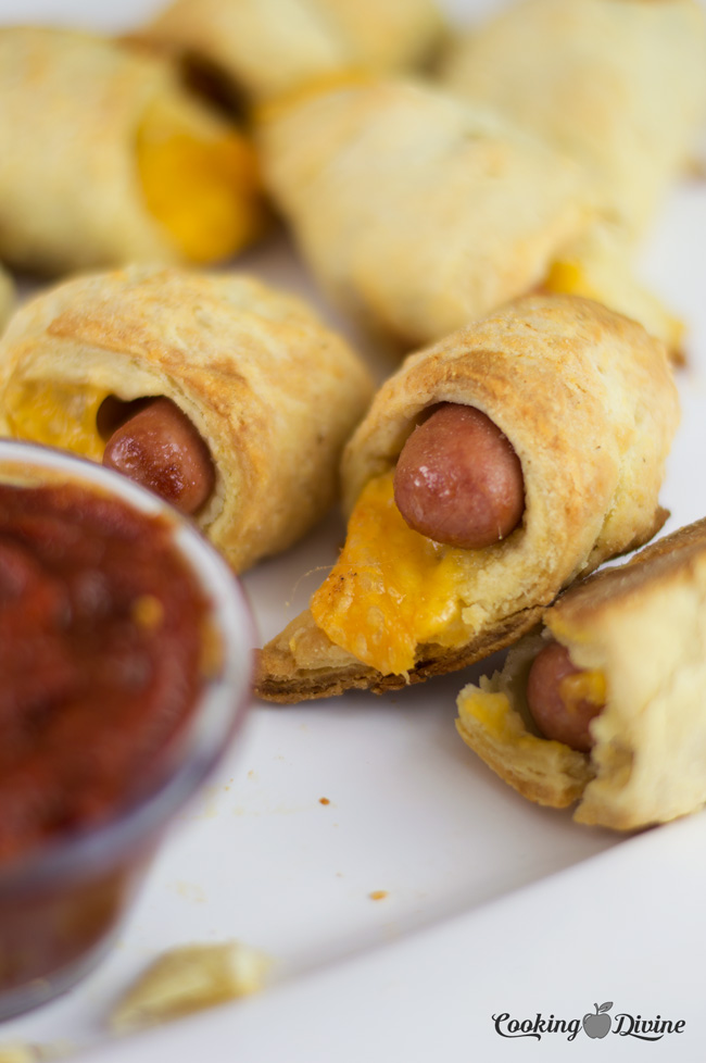 Homemade Pigs in a Buttermilk Blanket with Cheese