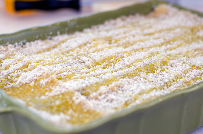 Mushroom Lasagna Ready for Oven