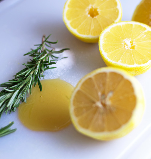 Fresh Lemon and Rosemary Soda with Honey