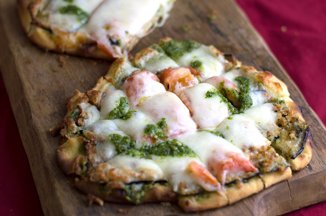 Eggplant-and-Pesto-Flatbread