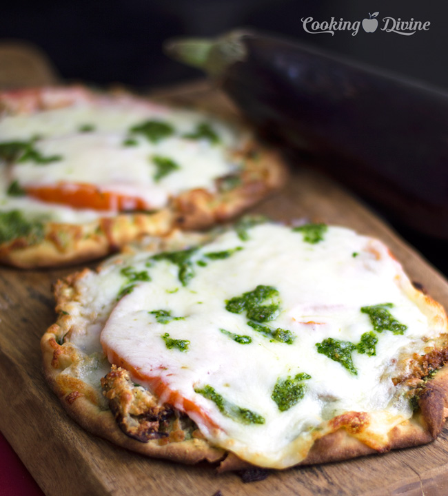 Pesto-and-Fried-Eggplant-Flatbread