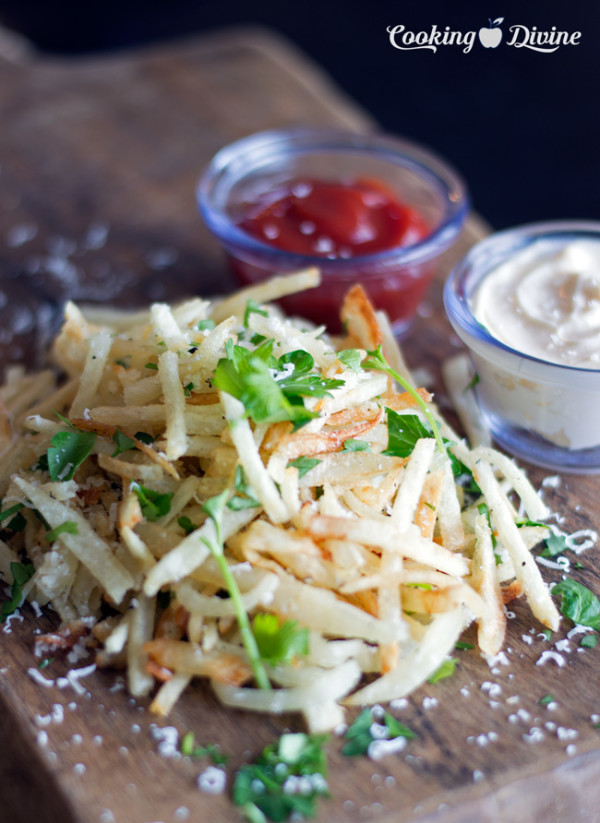 Truffle Parmesan Shoestring French Fries Cooking Divine