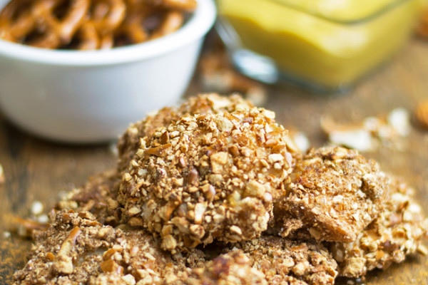 Cinnamon and Sugar Pretzel Chicken Bites