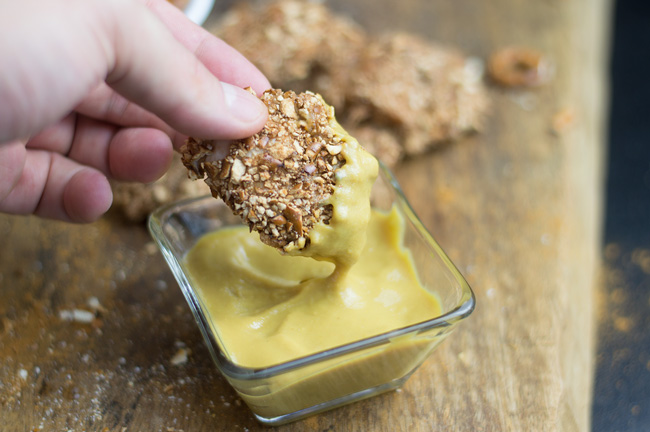 Pretzel Coated Chicken Bites