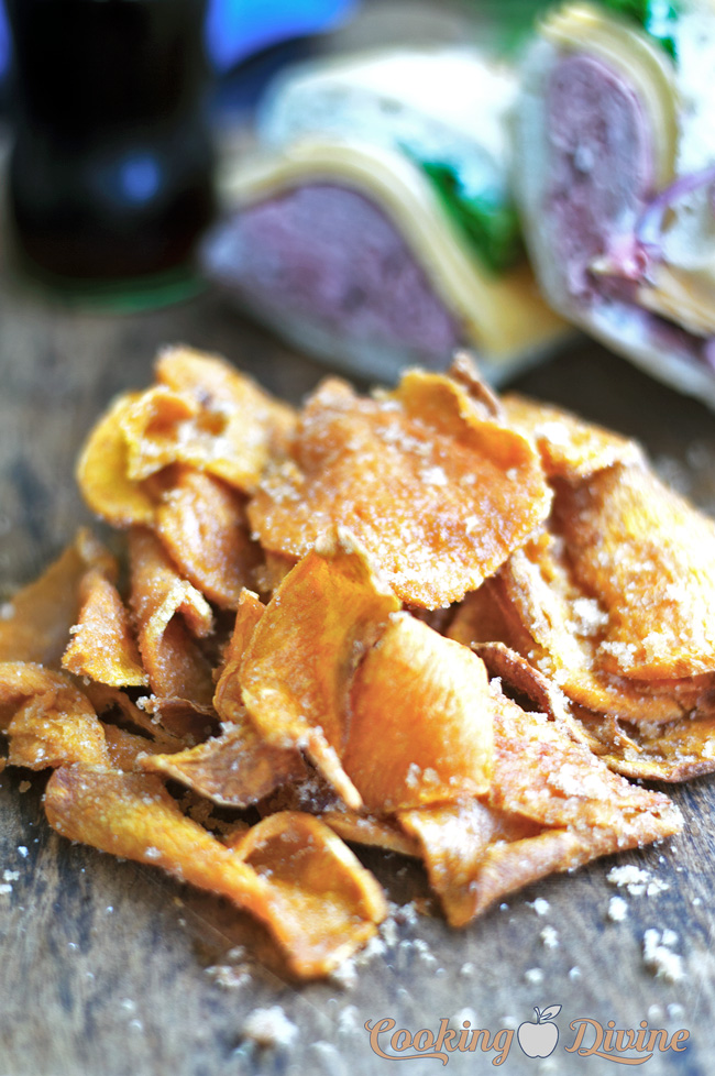 Homemade Cinnamon Sugar Sweet Potato Chips