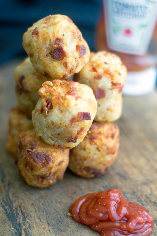 Homemade Bacon Blue Cheese Tater Tots - Cooking Divine