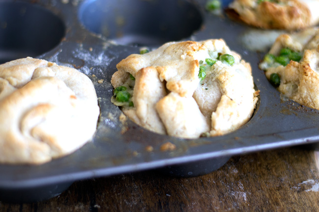 Chicken Pot Pie in Muffin Tin