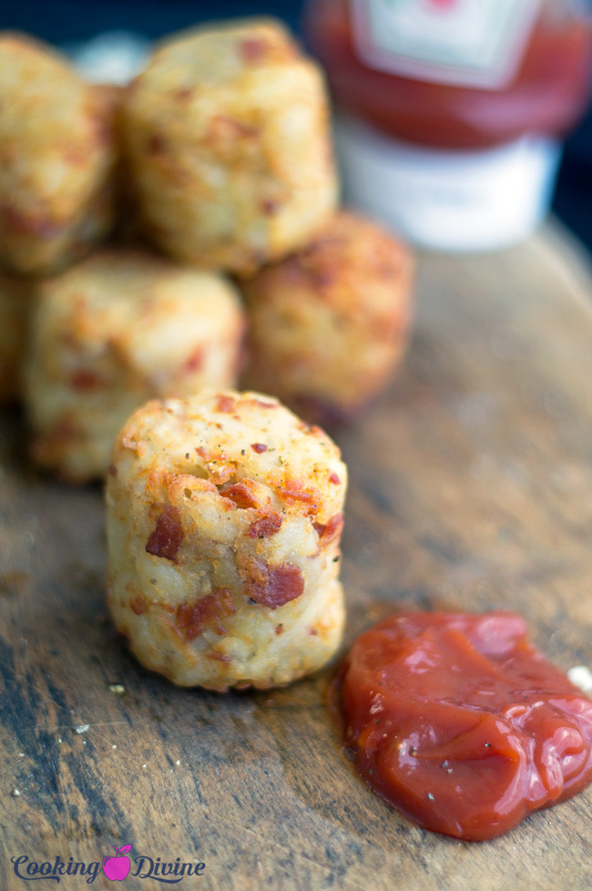 Homemade Bacon Blue Cheese Tater Tots - Cooking DivineFacebookInstagramPinterestTwitter-image