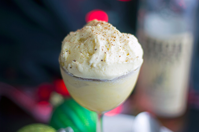 Homemade Eggnog Ice Cream